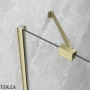 Radaway Essenza PND II Шторка на ванну распашная с неподвижным сегментом 130 см, открывание налево, 110002130-99-01L, брашированное золото