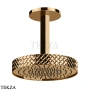Gessi Pelle Tresse Верхняя лейка с потолочным кронштейном D30,5 см, 78150-735, Warm Bronze PVD