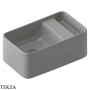 ArtCeram Brooklyn раковина подвесная и накладная The.Saniglaze с боковым сухим отсеком BNL004 60 34, Gravel матовый