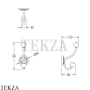 Devon&Devon CHELSEA Вешалка-крючок двойной DD212CR, хром глянец