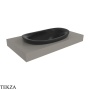 Flaminia IO раковина врезная сверху 75×45×28 см, чёрный Carbone матовый