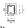 TECE TECEloop Urinal Рамка монтажная, позолоченная 9242648, золото глянец