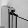 Radaway Essenza PND Шторка на ванну складная 120 см, открывание направо, 207212-01R, хром глянец
