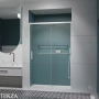 Radaway Idea DWJ Дверь в нишу раздвижная с неподвижным сегментом 160 см, открывание налево, 387020-04-01L, белый матовый