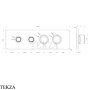 Gessi VENTI20 Термостатический смеситель на 2 потока с кнопками, внешняя часть 65222-791, Deep Bronze Brushed PVD