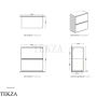 Flaminia Cubika модуль хранения напольный 70×37×78,5 см, 2 ящика, орех Noce Greca