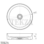 Sitega VERMA 420 Раковина накладная круглая, с донным клапаном VERMA 420 - Ginger