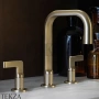 Gessi INCISO Смеситель для раковины средний, без гарнитура 58014-707, Black Metal brushed