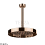Gessi Incastri Верхняя лейка D25 с потолочным кронштейном 63050-030, медь глянец