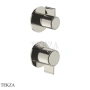 Fantini Flora Смеситель для душа, 3 потока, внешняя часть 7695J787B, Polished Nickel PVD