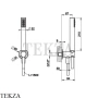 Gessi INCISO SHOWER Душевой комплект с держателем 58123-031, хром глянец