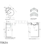 Flaminia Twin Set кронштейн для угловой установки раковины 42 см, нержавеющая сталь Brush матовый