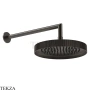 Gessi Incastri RIGATO Верхняя лейка D25 с кронштейном из стены 63745-707, black хром Brush