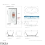 Flaminia APP Tub ванна отдельно стоящая 160×75×60 см, голубой Azzurro Polvere глянец