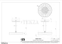 Gessi Incastri Верхняя лейка D30 с потолочным кронштейном 63072-708, медь Brushed
