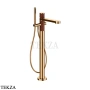 Gessi Pelle Tresse Смеситель для ванны напольный, с гарнитуром, 78228-430, Red Cherry/ Warm Bronze PVD