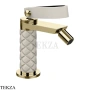 Gessi Pelle Laccetto Смеситель для биде, с донным клапаном Stop&Go, 78467-434, Crème/Brass PVD