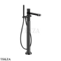 Gessi Pelle Tresse Смеситель для ванны напольный, с гарнитуром, 78228-439, Nero/ Black Metal PVD