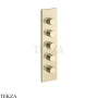 Gessi Incastri Термостат для душа 4 потока, внешняя часть 75318-710, шампань глянец