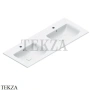 Catalano Italy Раковина двойная с 1 отв. 125 см, с переливом 0721272001, белый глянец