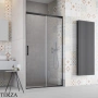 Radaway Idea DWJ Дверь в нишу раздвижная с неподвижным сегментом 150 см, открывание налево, 387019-54-01L, черный матовый
