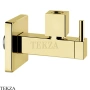Gessi TOTAL LOOK Запорный клапан с фильтром, квадратный 01412-246, золото глянец