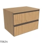 Flaminia Cubika тумба под раковину подвесная 70×50×50 см, 2 ящика, натуральный дуб Rovere Naturale Greca
