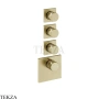 Gessi Incastri Термостат для душа 3 потока, внешняя часть 75306-727, шампань Brushed