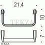 Colombo Trenta Держатель для полотенца 20 см B3031.CR, хром глянец