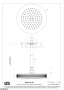 Gessi INCISO SHOWER Верхняя душевая лейка с кронштейном под размер 58188-708, Copper Brushed PVD