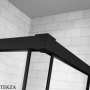 Radaway Idea DWJ Factory Дверь в нишу раздвижная с неподвижным сегментом 120 см, открывание налево, 387016-54-55L, черный матовый