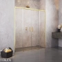 Radaway Idea DWD Дверь в нишу раздвижная двустворчатая 140 см, 387124-09-01, золото глянец