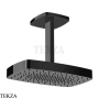 Gessi Jacqueline Верхняя регулируемая лейка с потолочным кронштейном 77151-706, black хром глянец