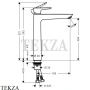 Hansgrohe Talis E Смеситель для раковины, без гарнитура 71717990, золото глянец