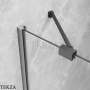 Radaway Essenza KDJ+S Душевая дверь 100 см, левая, 1385022-92-01L, брашированная оружейная сталь