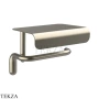 Gessi Goccia Бумагодержатель с крышкой-полкой 38049-149, Finox Brushed Nickel