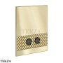 Gessi Pelle Tresse Клавиша смыва для инсталляции Viega prevista, 78821-727, Brushed Brass PVD