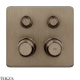 Gessi VENTI20 Термостатический смеситель на 2 потока, внешняя часть 65232-761, Coffee Bronze Brushed PVD