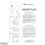 ArtCeram Monet Plus унитаз приставной высокий чаша без ободка The.Rimless слив в пол/стену MNV003 01 00, белый глянец