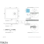 Flaminia CM3 поддон душевой керамический 80×100×3 см, серый Grigio матовый