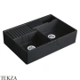 Villeroy & Boch DOUBLE-BOWL SINK Кухонная мойка, с двумя чашами, с ручным управлением 632391S5, Ebony Ceramicplus