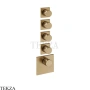 Gessi Incastri Термостат для душа 4 потока, внешняя часть 75308-726, бронза Brushed