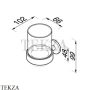 GEESA Nemox Стакан подвесной для зубных щеток 916502-02, стекло прозрачное