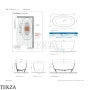 Flaminia APP Tub ванна отдельно стоящая 145×71×60 см, белый Latte матовый