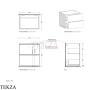 Flaminia Cubika тумба под раковину напольная 70×50×78,5 см, 2 ящика, серый Grey матовый