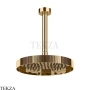 Gessi Incastri RIGATO Верхняя лейка D25 с потолочным кронштейном 63750-735, бронза глянец