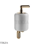Gessi Goccia Дозатор для жидкого мыла, белая керамика 38013-735, Warm Bronze PVD