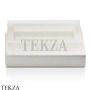 Decor Walther BROWNIE STS Мыльница настольная, стекло матовое 0931150, белый матовый, эко-кожа