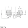 Devon&Devon PLISSE Светильник лампа из тонкого фарфора DEPLISSECR, хром глянец