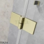 Radaway Essenza 8 SL PND II Шторка на ванну распашная с неподвижным сегментом 140 см, открывание направо, 10500140-99-01R, брашированное золото